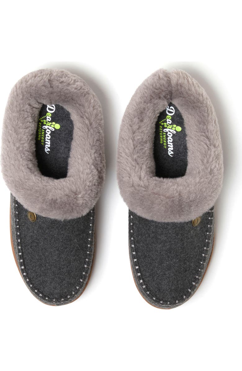 DEARFOAMS Atley Energy Return Clog Slipper, Alternate, color, Dark Heather Grey
