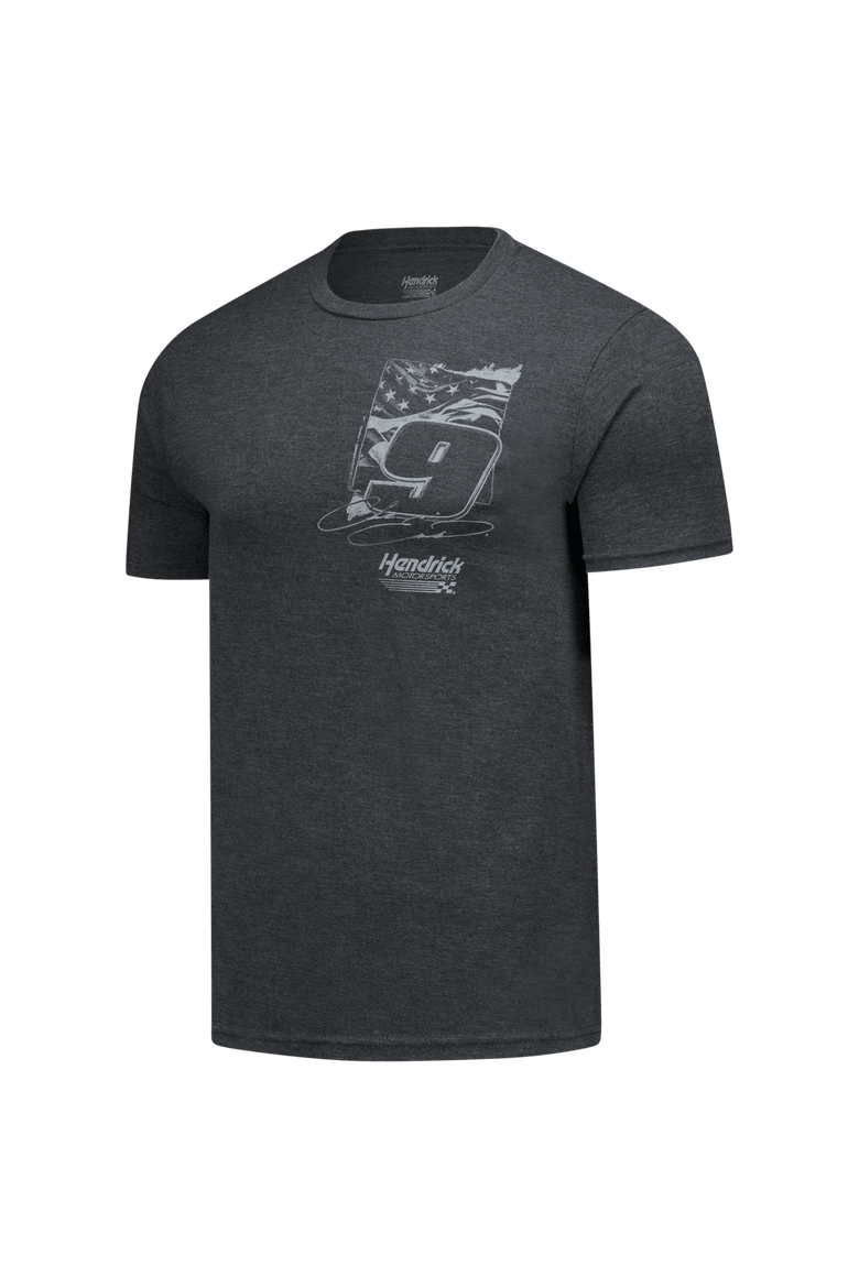 Men's Classic Ink Heather Gray Chase Elliott Lifestyle Tri-Blend T-Shirt, Alternate, color, Heather Gray