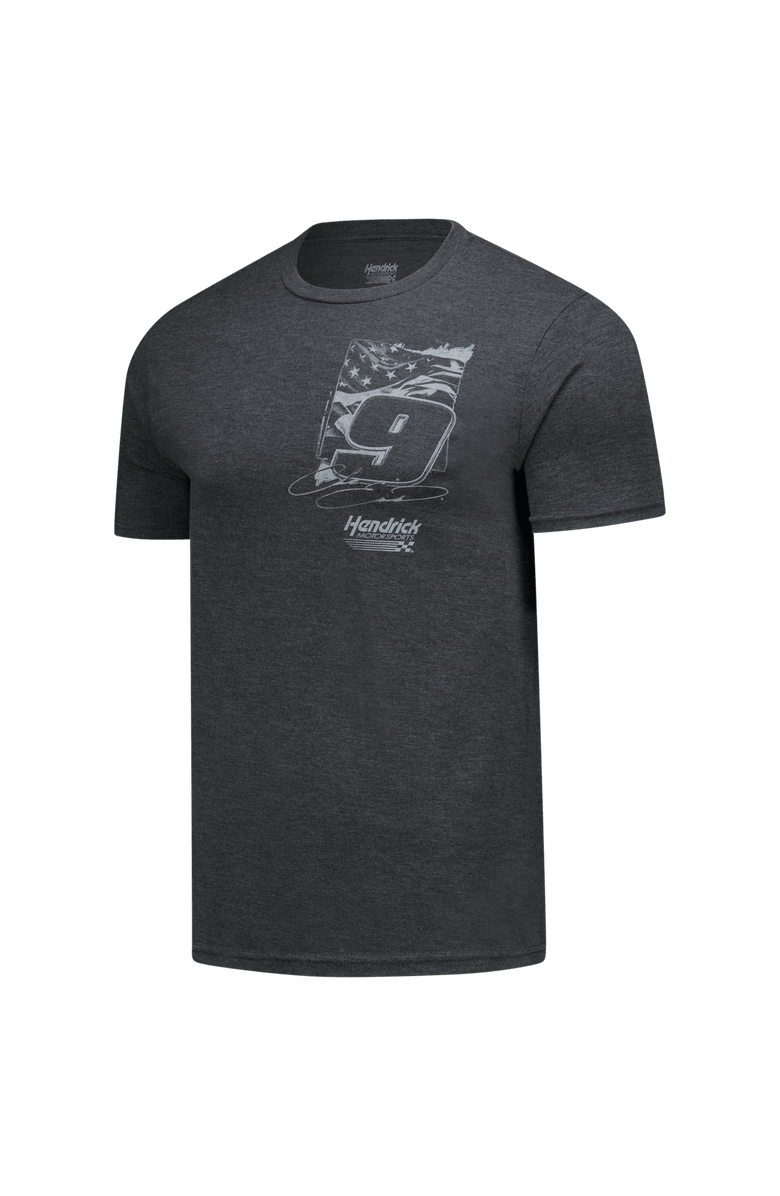 Classic Ink Men's Classic Ink Heather Gray Chase Elliott Lifestyle Tri-Blend T-Shirt, Alternate, color, Heather Gray