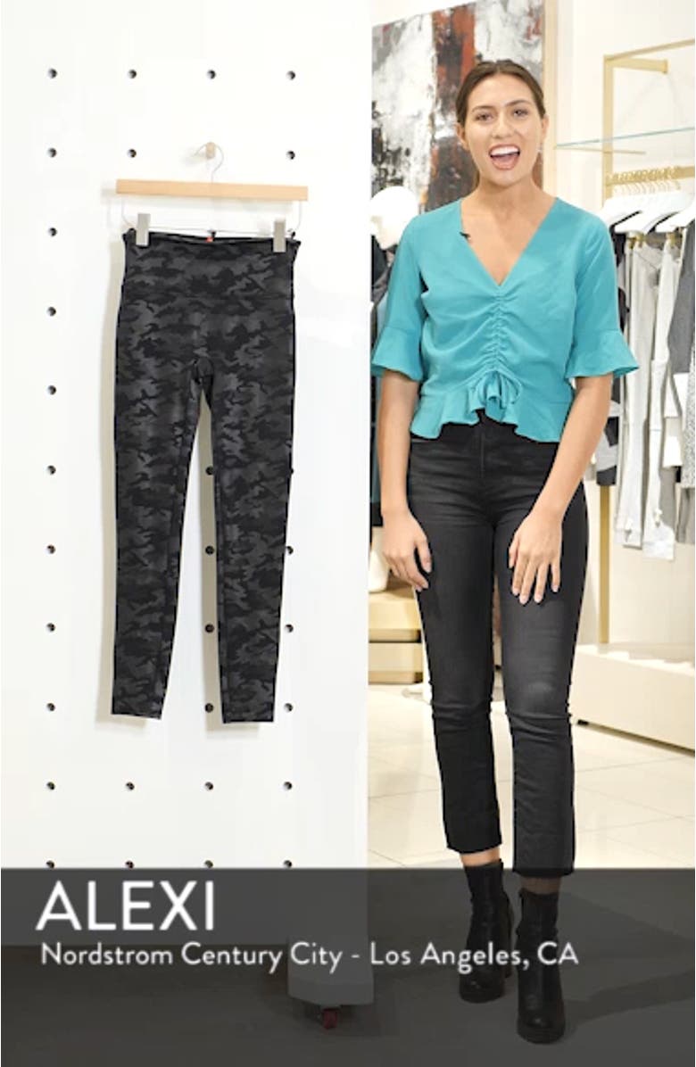 Faux Leather Camo Leggings, sales video thumbnail