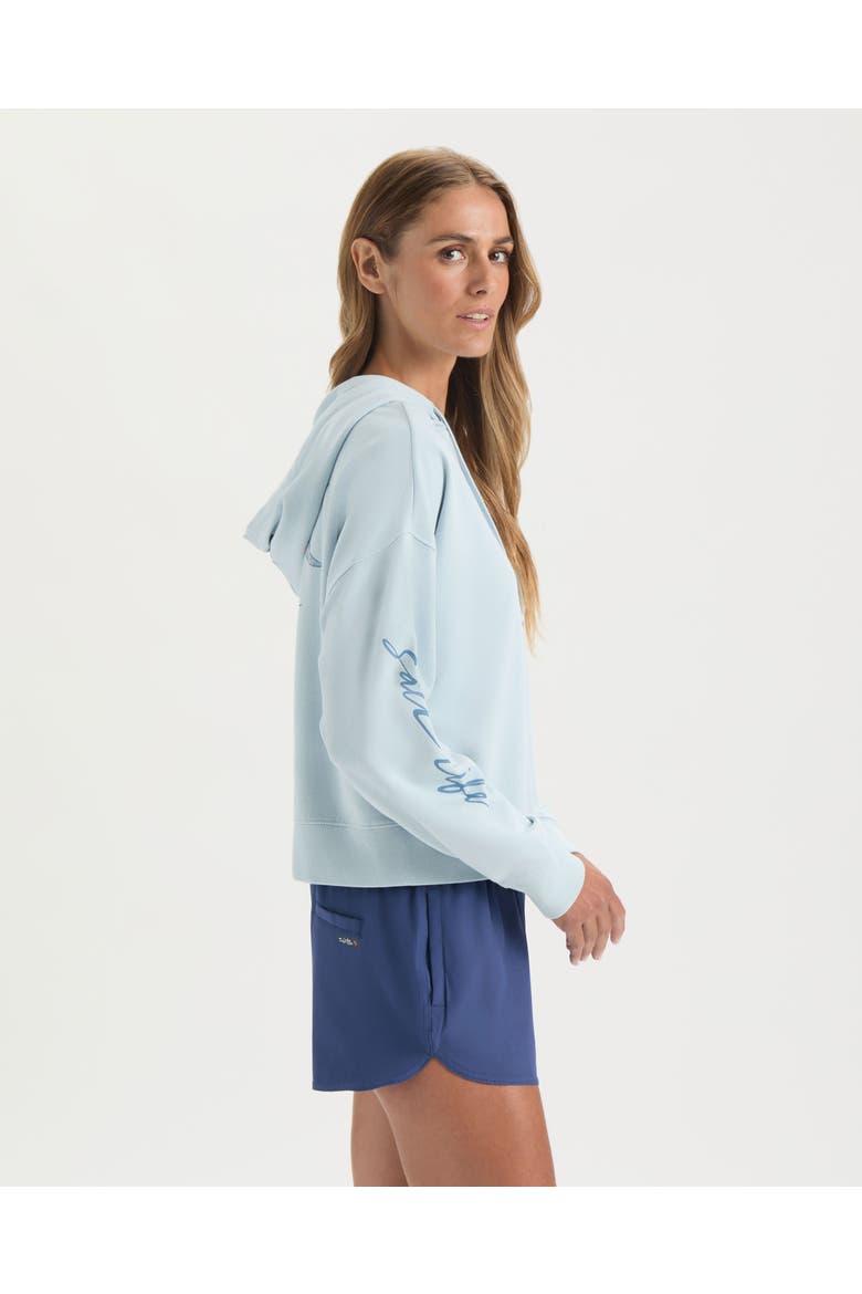 Mahi Bloom Cropped Hoodie, Alternate, color, Mist