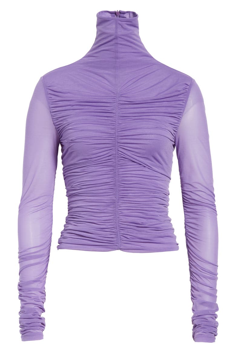 Ruched Turtleneck, Alternate, color, LILAC