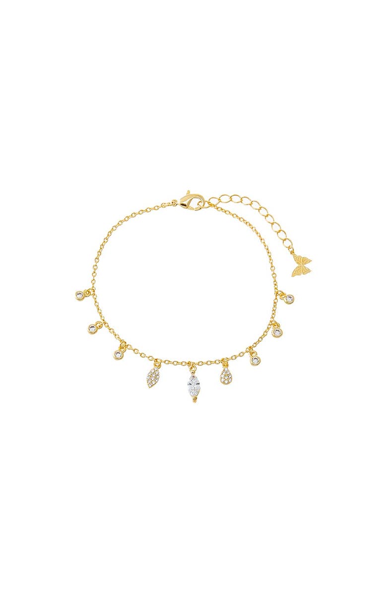 BY ADINA EDEN CZ Shaker Multi Charm Bracelet, Main, color,