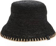 rag & bone Jade Packable Raffia Straw Bucket Hat