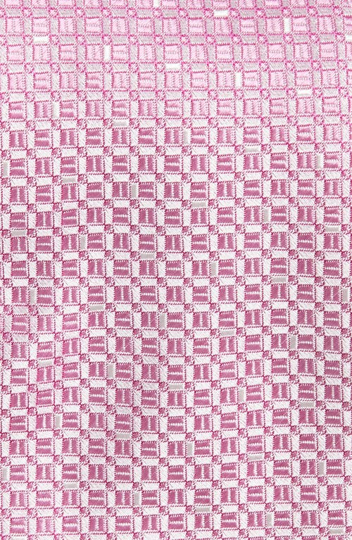Canali Neat Silk Tie In Pink