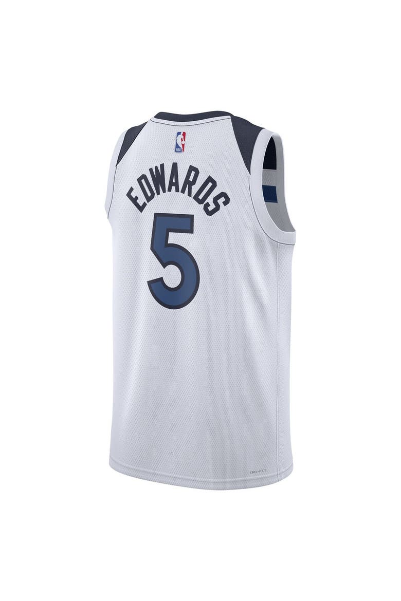 Unisex Nike Anthony Edwards White Minnesota Timberwolves Swingman Jersey - Association Edition, Alternate, color, White