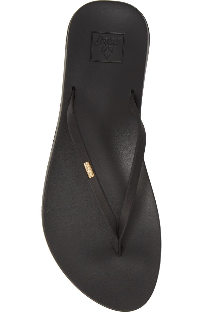 Reef Cushion Bounce Slim Flip Flop, Alternate, color, Black