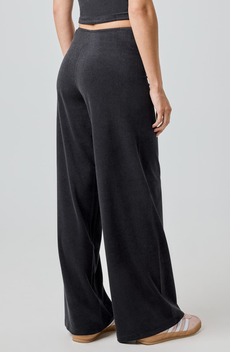 Florence by Mills Terry Cloth Wide Leg Pants, Alternate, color, Black