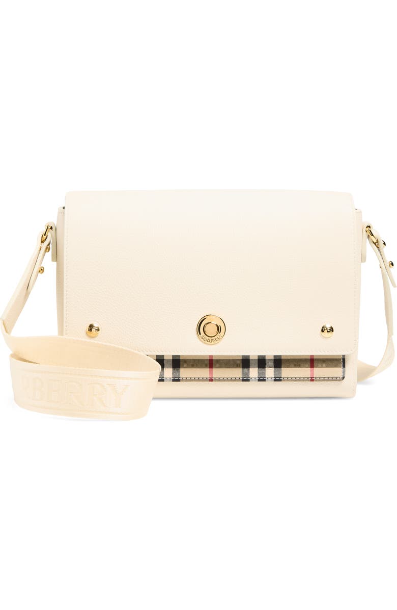 Burberry Medium Note Crossbody Bag, Main, color, Vintage Check/ Soap