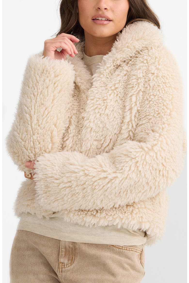 Stuart Faux Fur Jacket, Alternate, color, BEIGE