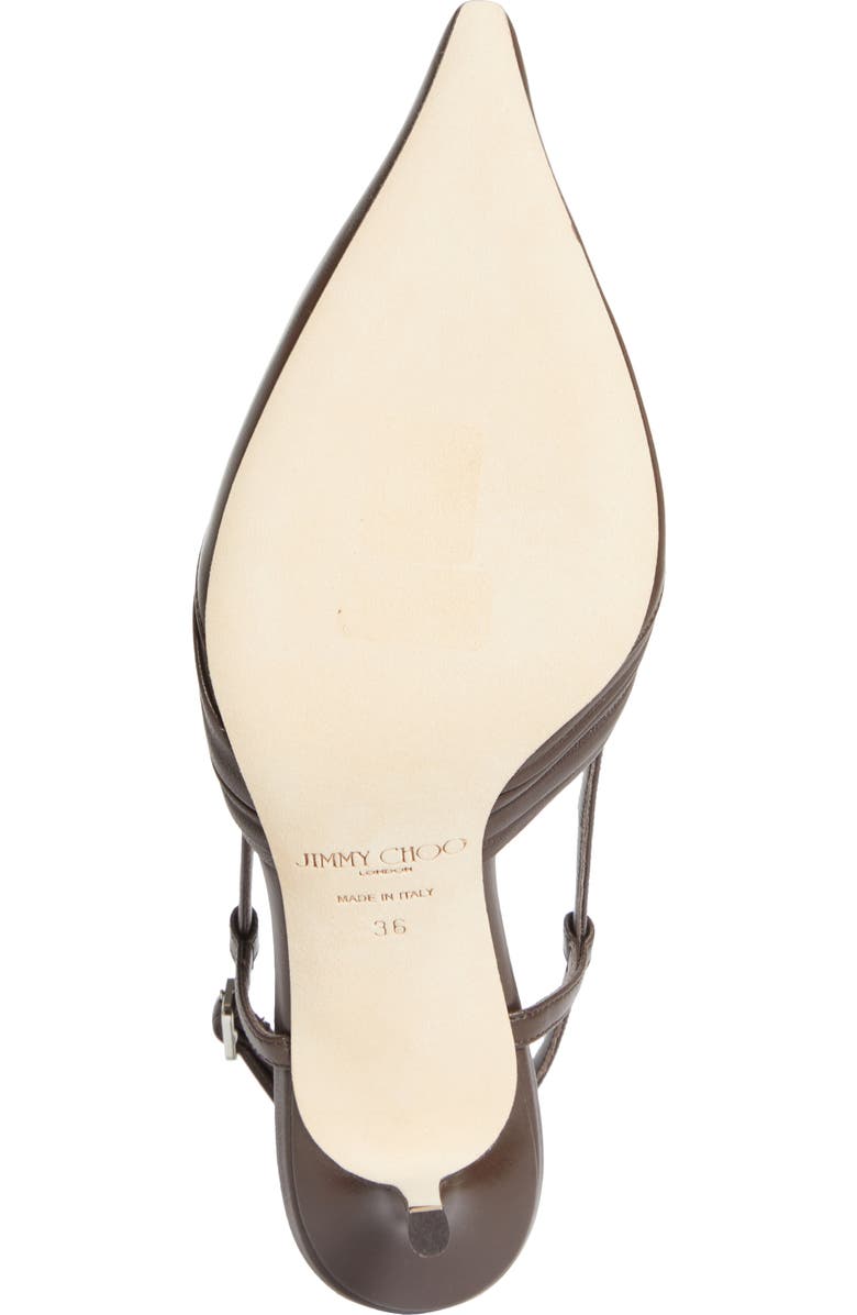 Jimmy Choo Afia Pointed Toe Slingback Pump, Alternate, color, Chocolate/ Chocolate