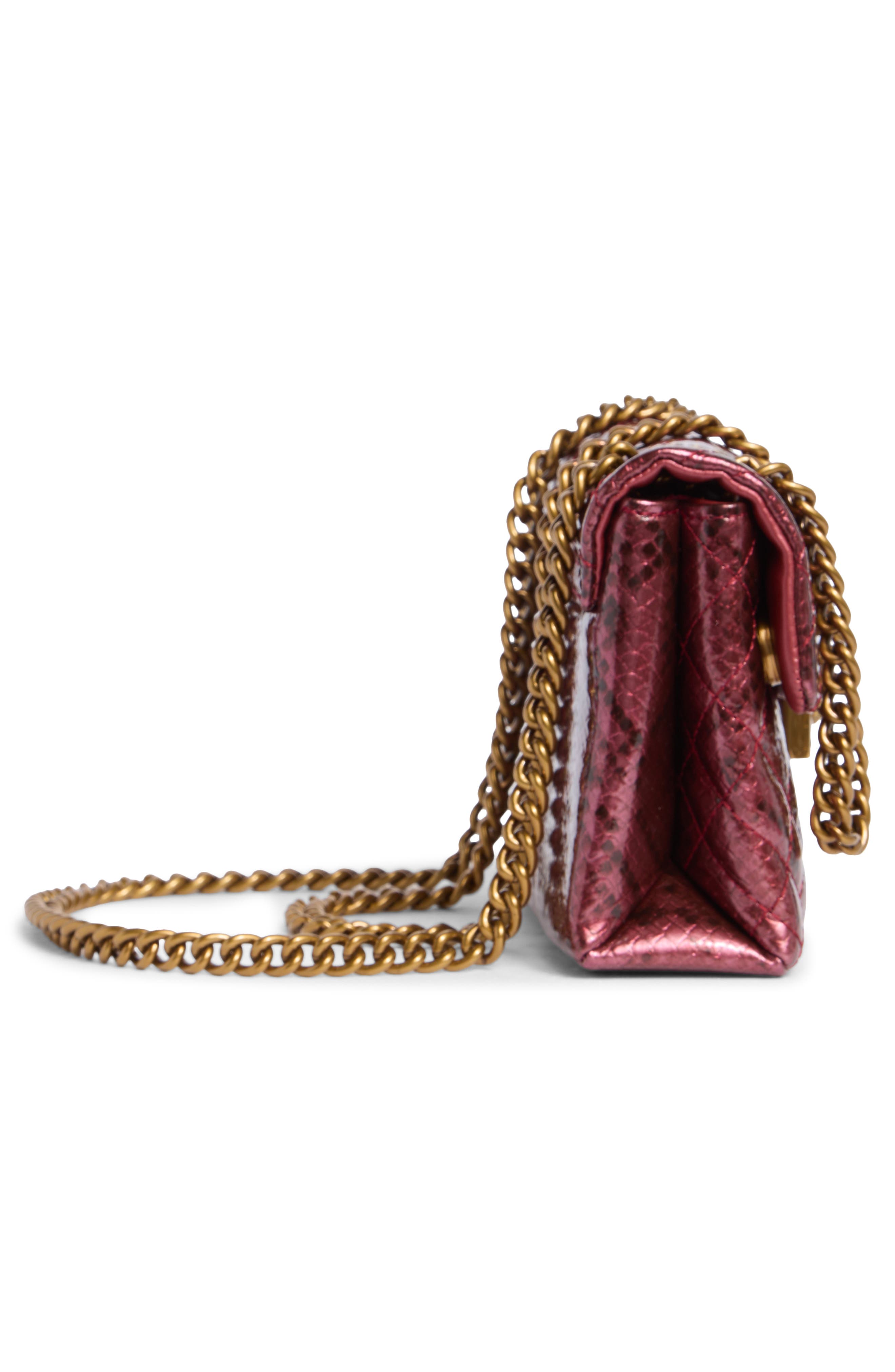 Kurt Geiger London Mini Brixton Lock Bag, Alternate, color, Pink/ Dark Red