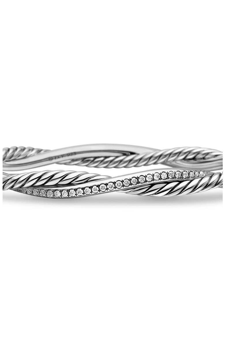 Petite Infinity Bracelet with Pavé Diamonds, Alternate, color, DIAMOND/ SILVER