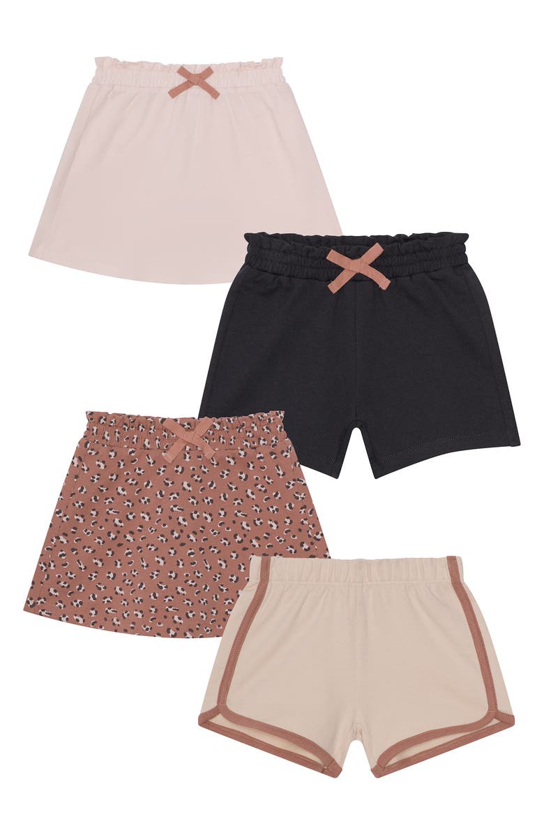 Petit Lem Kids' 4-Pack Assorted Shorts & Skorts Set, Main, color, Animal