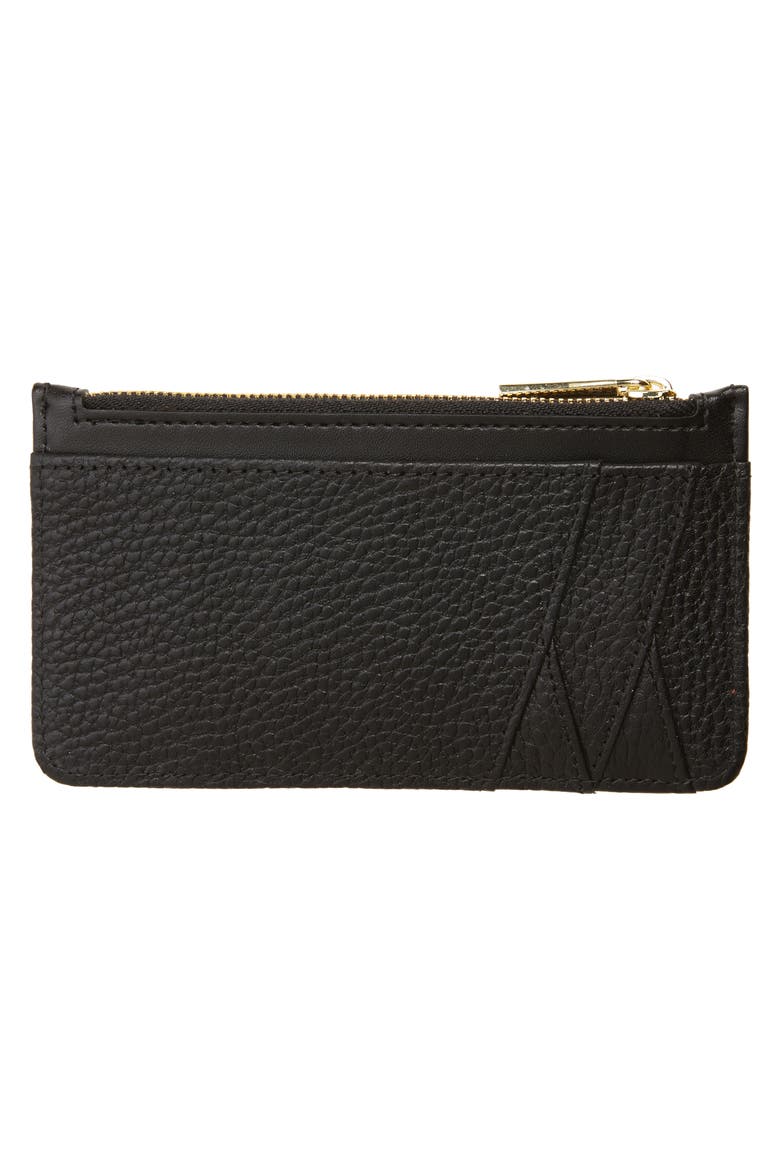 Gerii Leather Card Case, Alternate, color, BLACK
