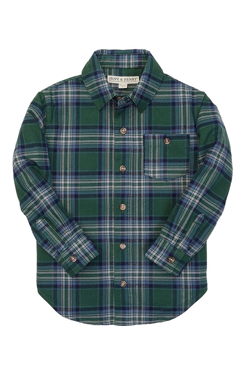 Hope & Henry Baby Boys' Organic Flannel Shirt, Infant, Alternate, color, 