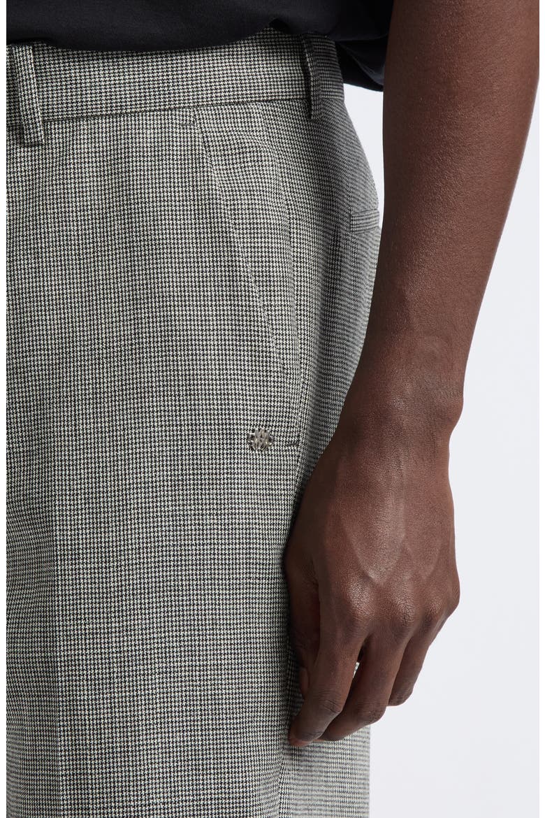 MA Fit Houndstooth Wool Trousers, Alternate, color, BLACK