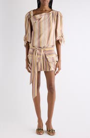 Isabel Marant Mariza Stripe Cotton Minidress