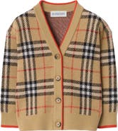 Burberry Check Wool Cardigan