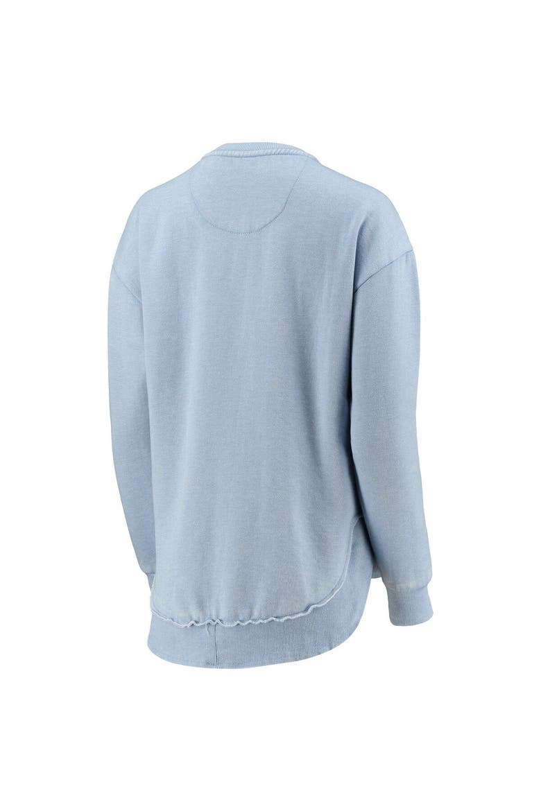 Women's Pressbox Light Blue North Carolina Tar Heels Vintage Wash Pullover Sweatshirt, Alternate, color, Light Blue
