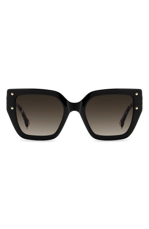 Her 53mm Gradient Square Geometric Sunglasses