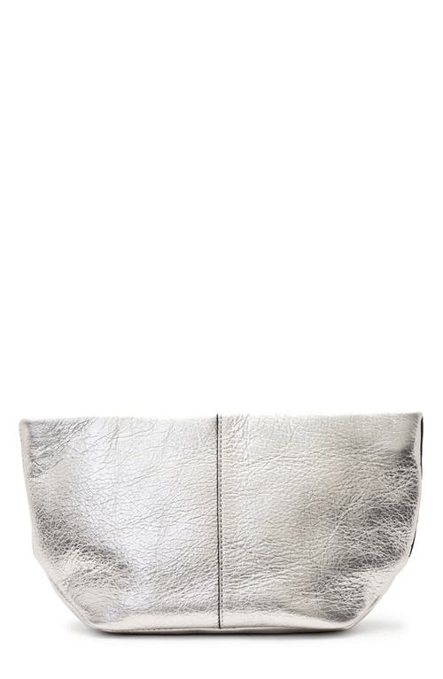 ALLSAINTS ALLSAINTS HEX GRAINED CRINKLED METALLIC LEATHER EAST/WEST POUCH