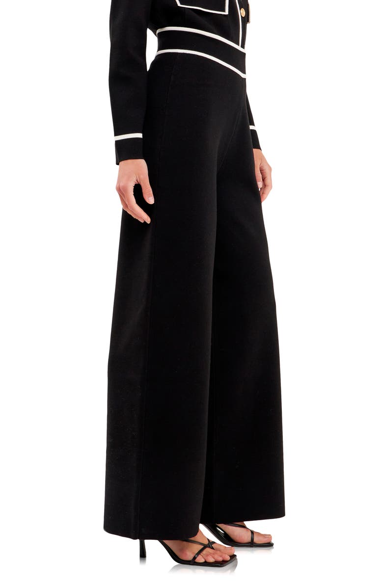 English Factory Wide Leg Knit Pants, Alternate, color,