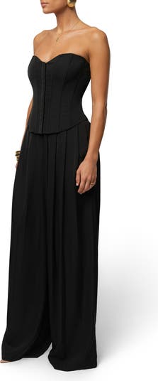 VIiv Satin Strapless Bustier Top