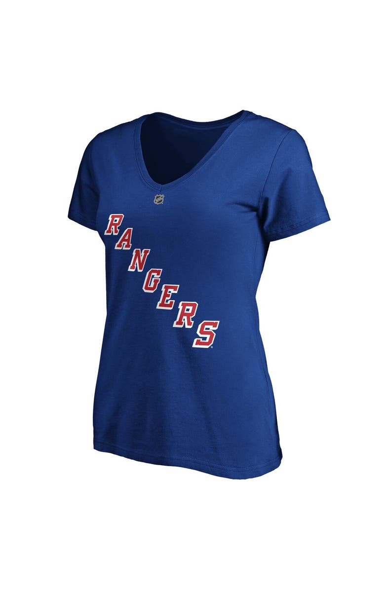 FANATICS Women's Fanatics Branded Alexis Lafreniere Blue New York Rangers Plus Size Name & Number V-Neck T-Shirt, Alternate, color, 