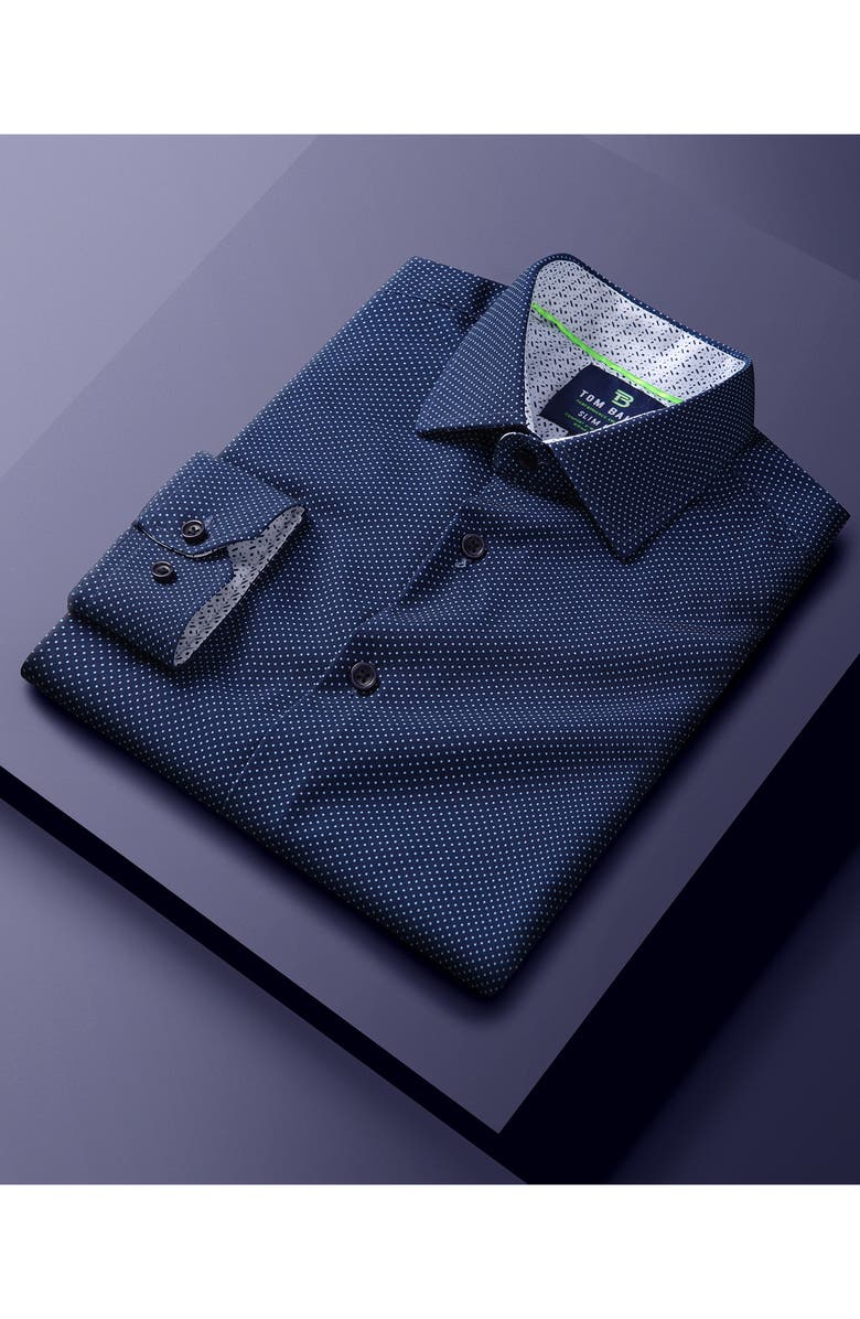 TOM BAINE Regular Fit Performance Stretch Long Sleeve Button Front Shirt, Alternate, color,