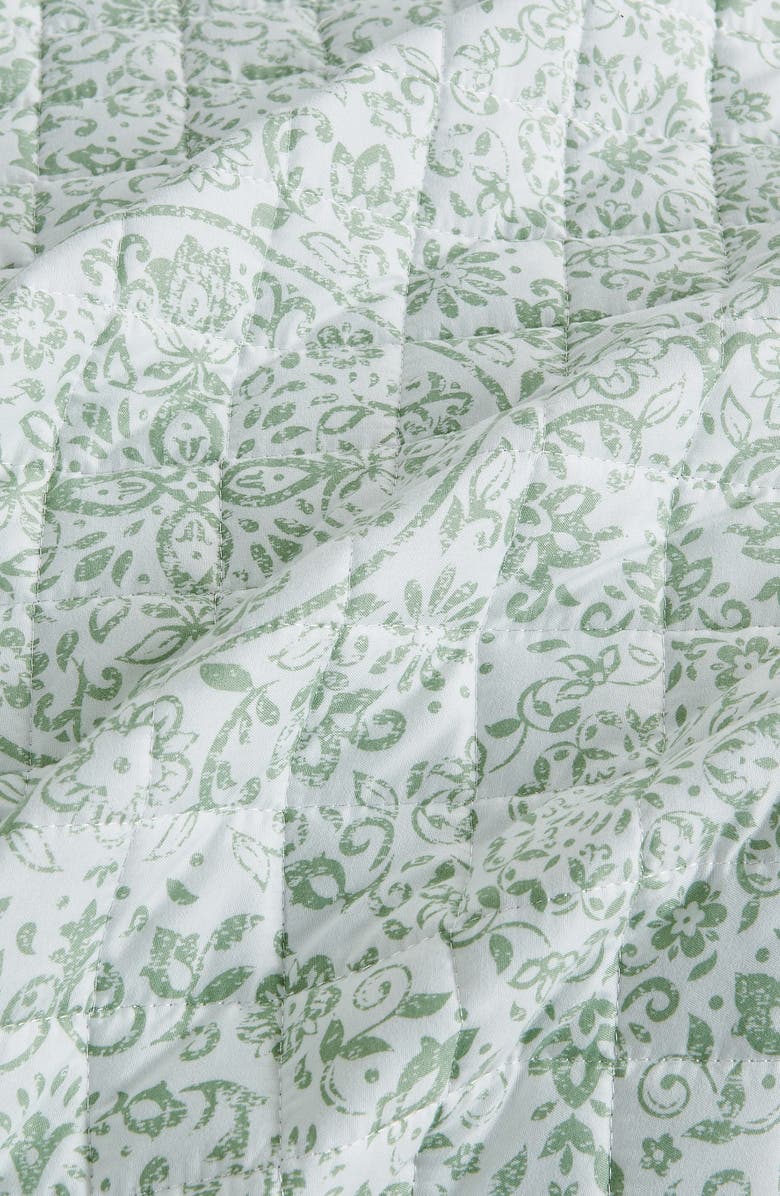 Woven & Weft Floral 3-Piece Quilt Set, Alternate, color, Eucalyptus Floral