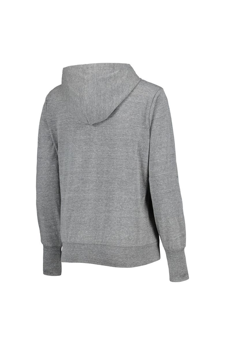 TOUCH BY ALYSSA MILANO Women's Touch Gray Oakland Athletics Training Camp Tri-Blend Full-Zip Hoodie, Alternate, color, 