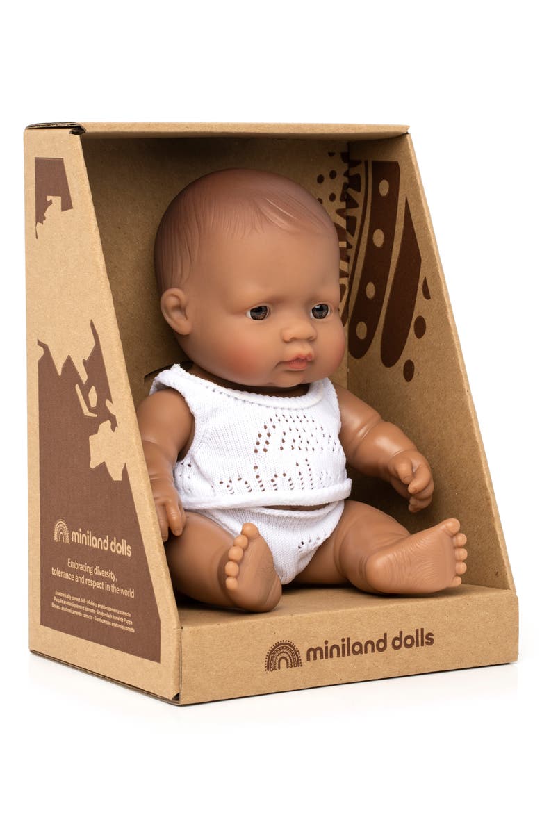 Miniland Hispanic Boy Newborn Baby Doll, Alternate, color,