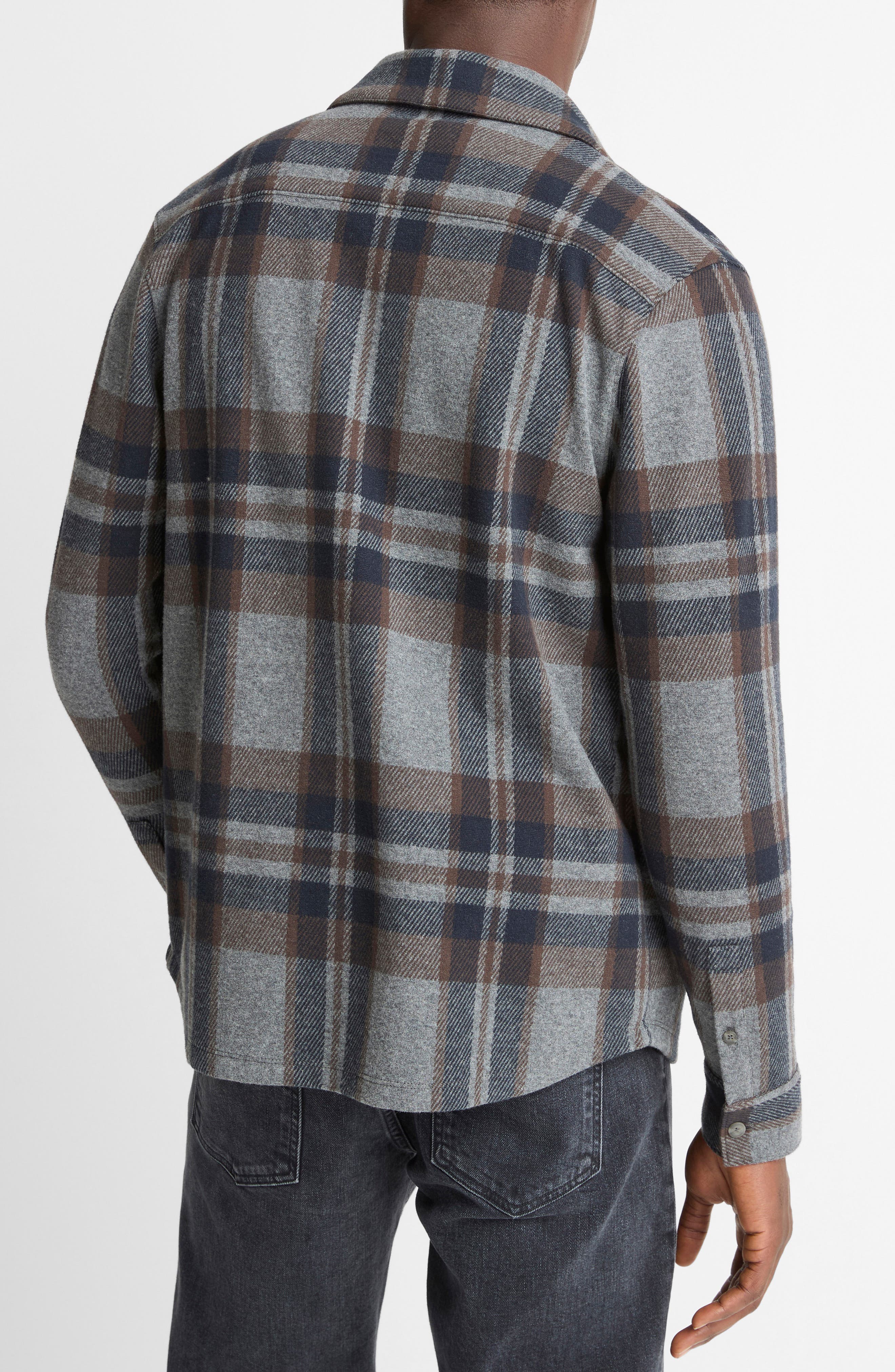 Plaid Knit Shirt Jacket - image 2