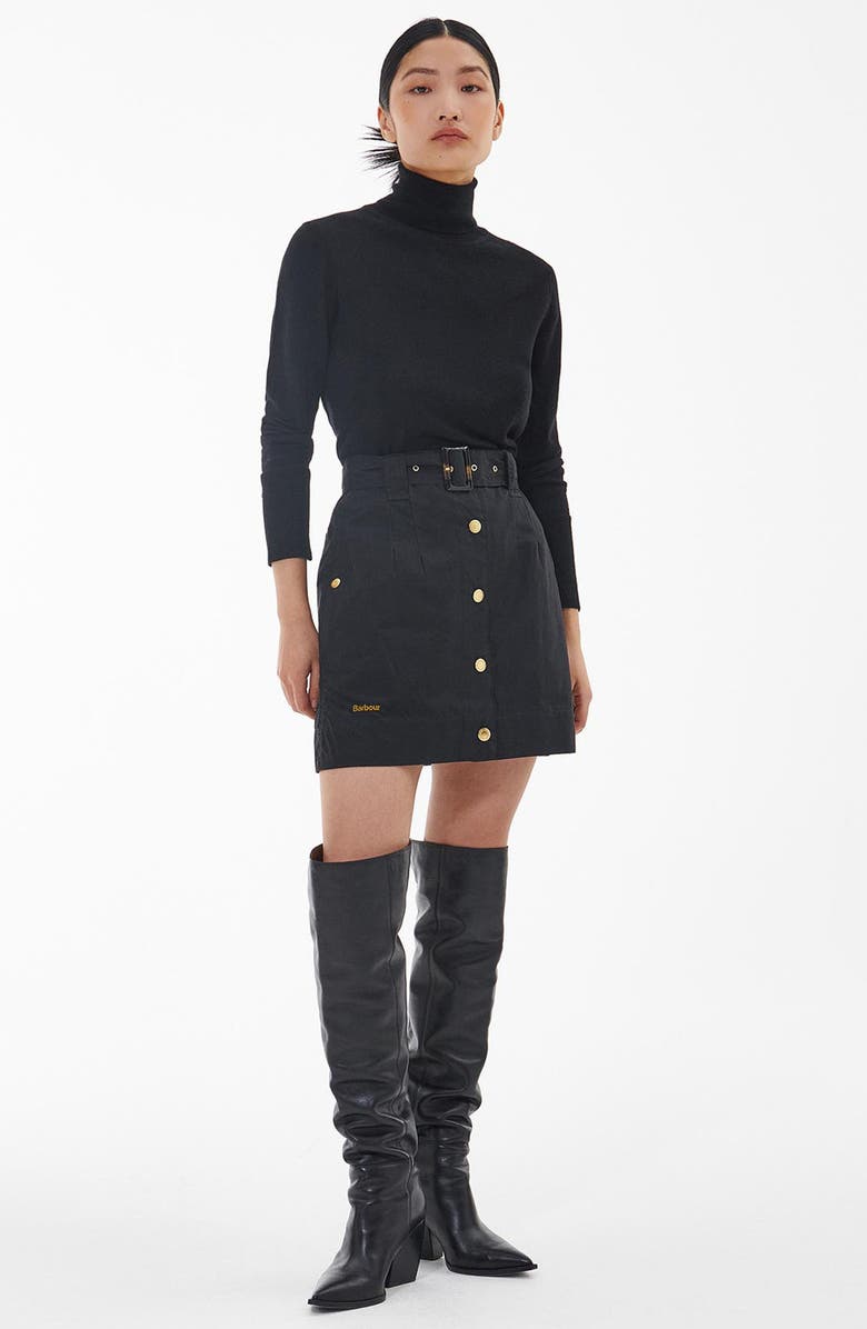 Barbour Holwick High Waist Cotton Belted Skirt, Alternate, color, 