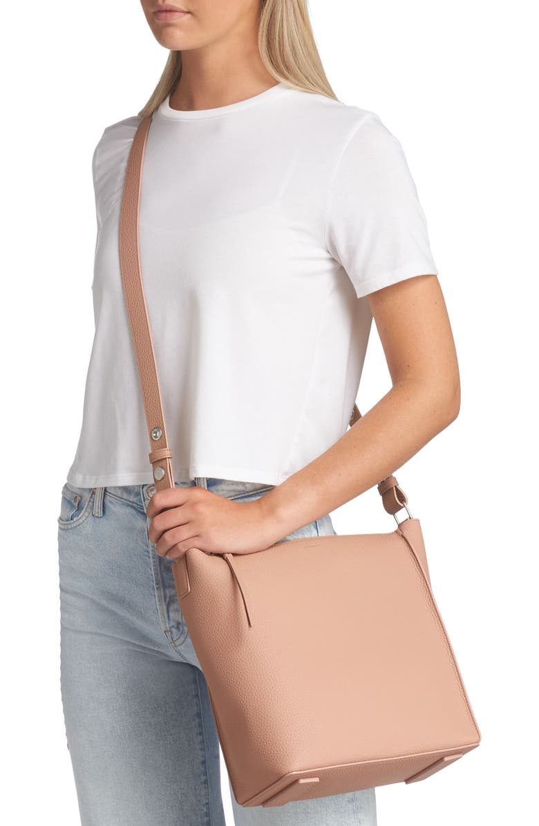 AllSaints Kita Leather Shoulder/Crossbody Bag, Alternate, color,