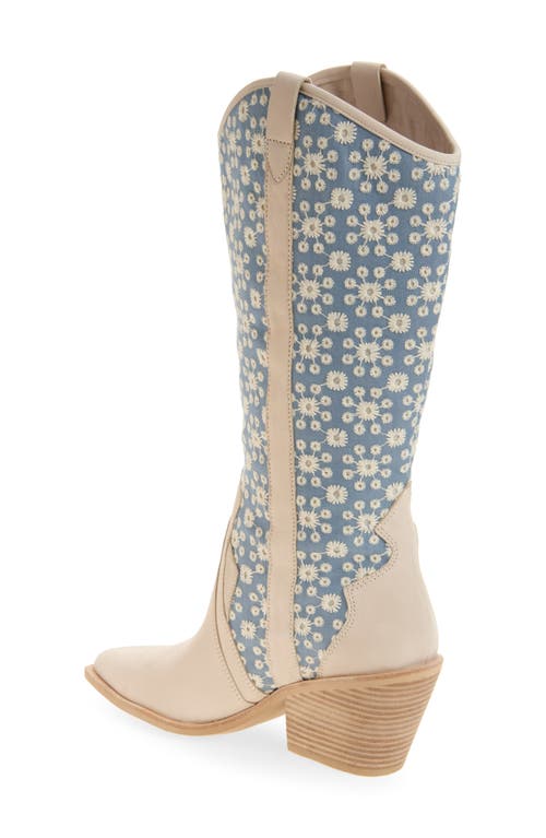 Dolce Vita Navene Western Boot In Blue Floral