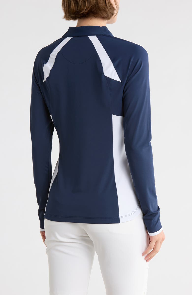 Original Penguin Colorblock Half Zip Polo, Alternate, color, Black Iris
