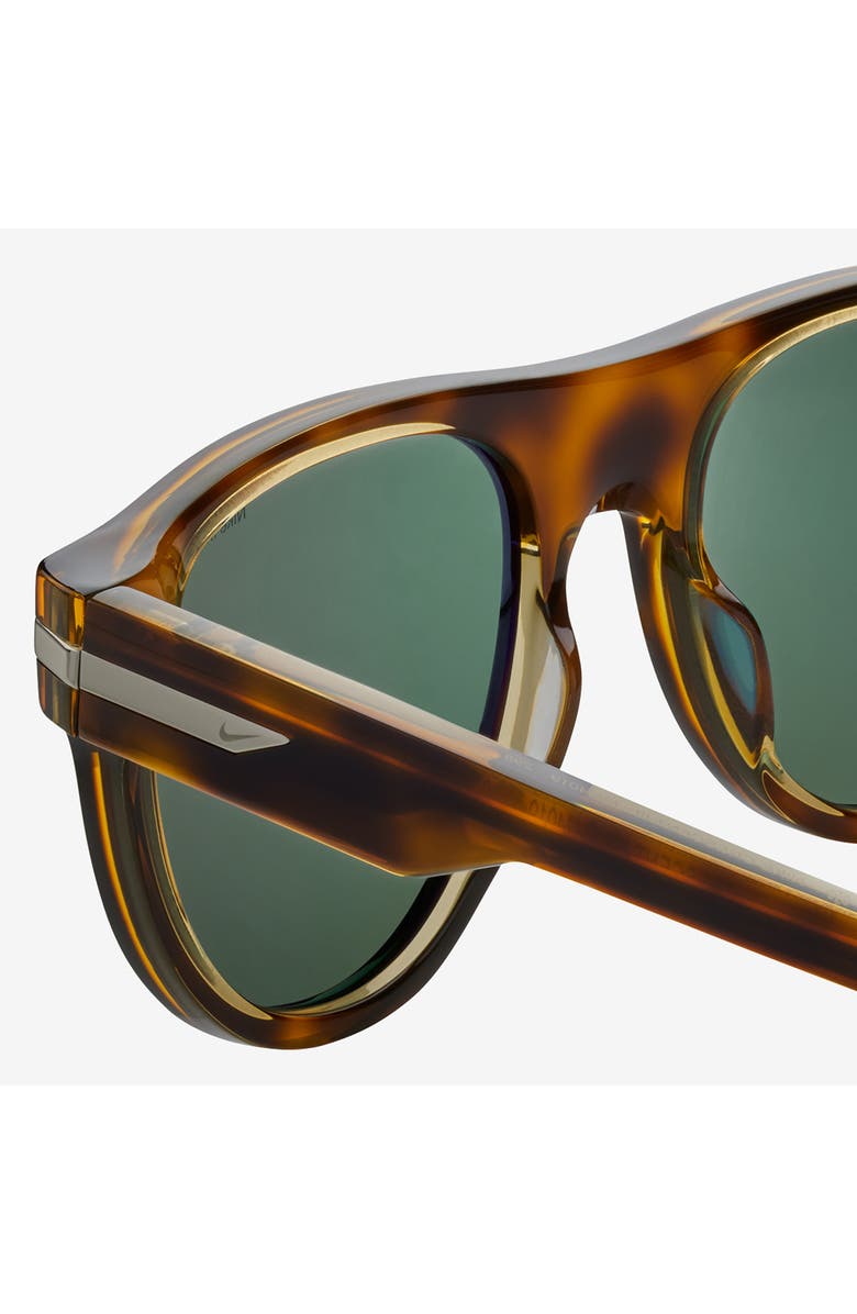 Nike Crescent III 54mm Round Sunglasses, Alternate, color, Tortoise / Green