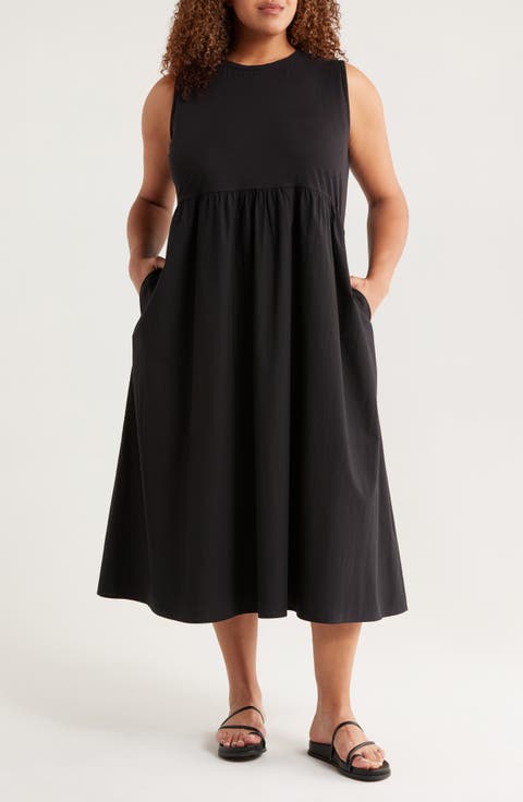 Mixed Media Maxi Dress (Plus)