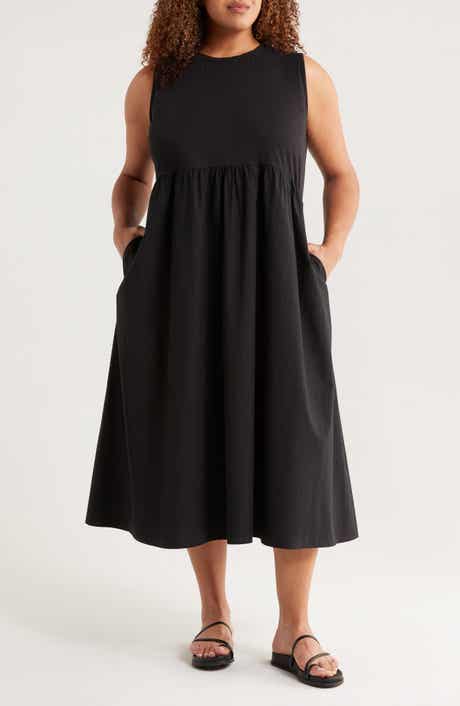 Eileen Fisher Mixed Media Maxi Dress