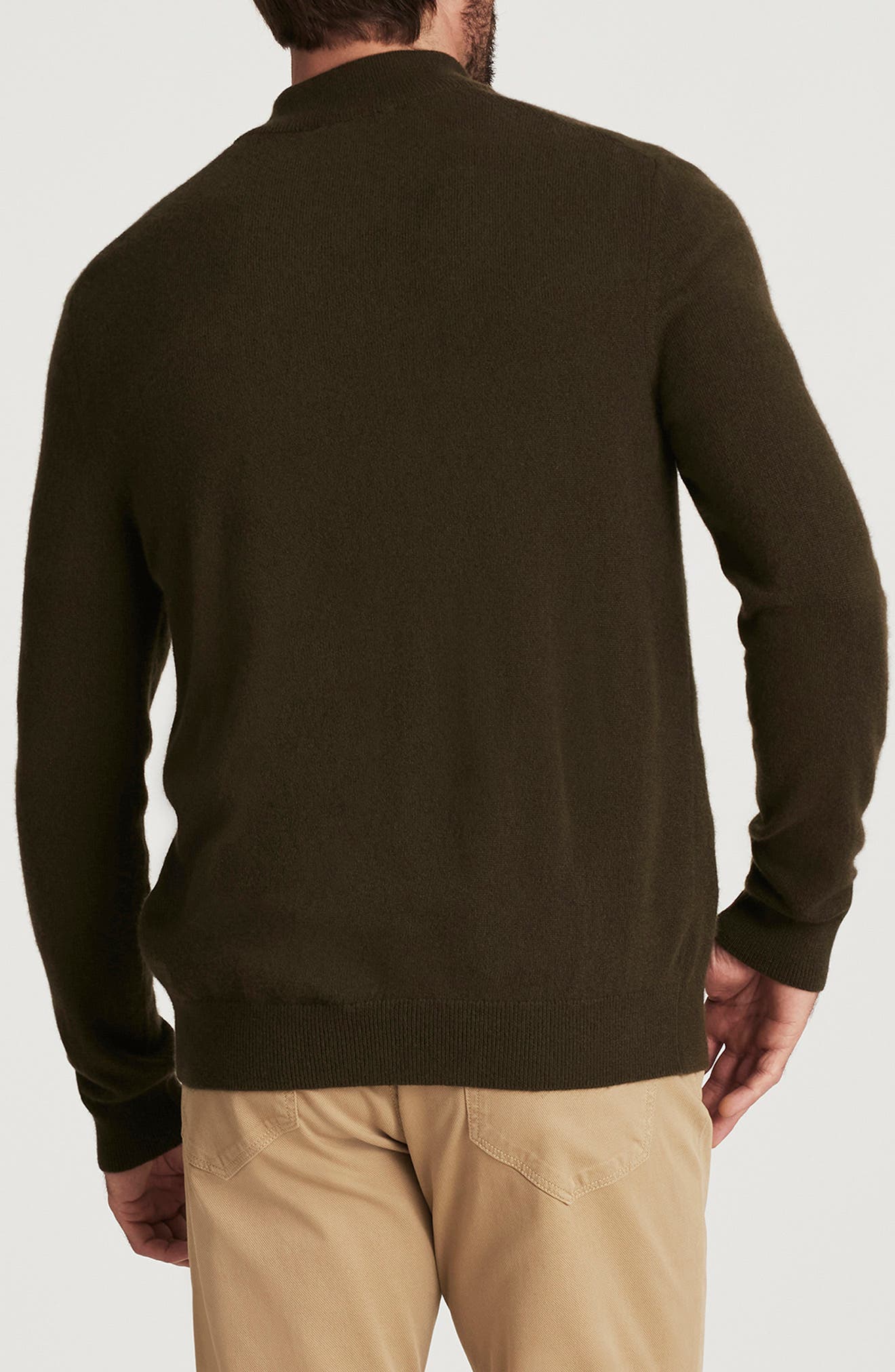 Cashmere, Silk & Wool Quarter Zip Sweater - image 2