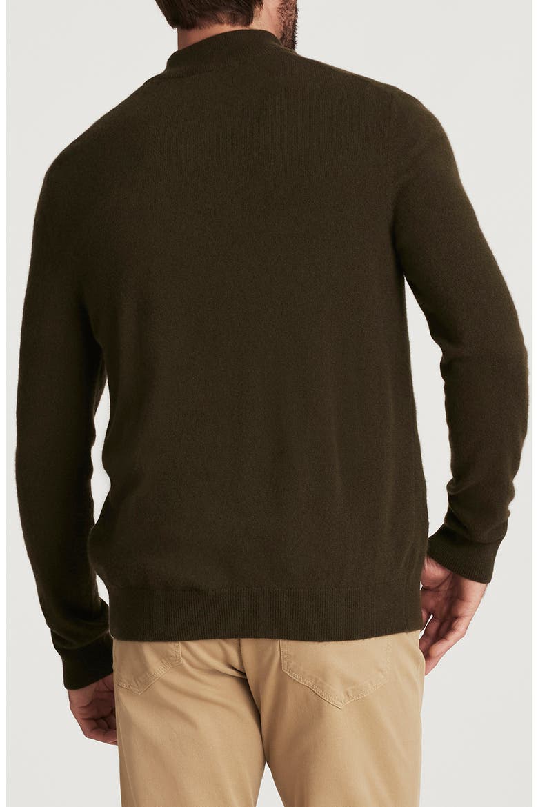 Cashmere, Silk & Wool Quarter Zip Sweater, Alternate, color, KHAKI