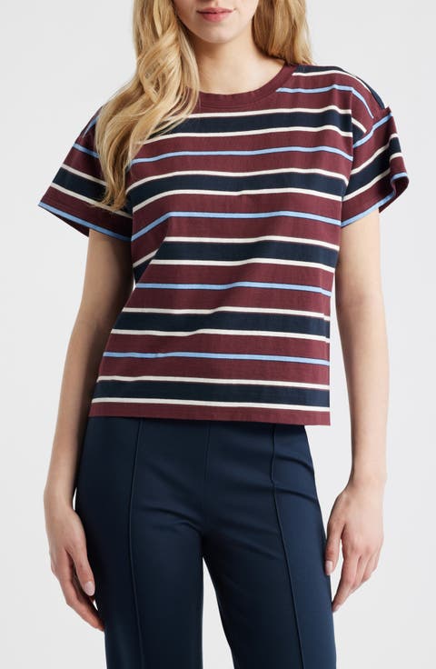 Kelly Stripe Boxy Cotton T-Shirt