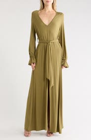 GO COUTURE Oversize Bell Sleeve Maxi Dress