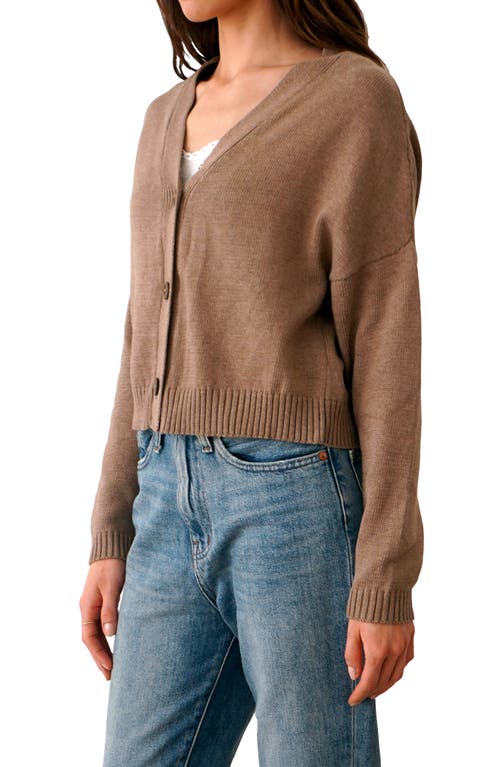 Paneros Clothing Diana Cropped Cardigan In Mocha