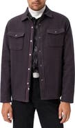 John Varvatos Jameson Herringbone Snap Jacket