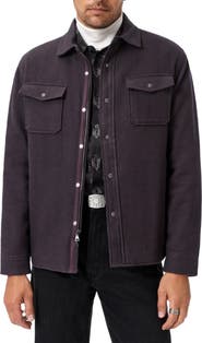John Varvatos Jameson Herringbone Snap Jacket