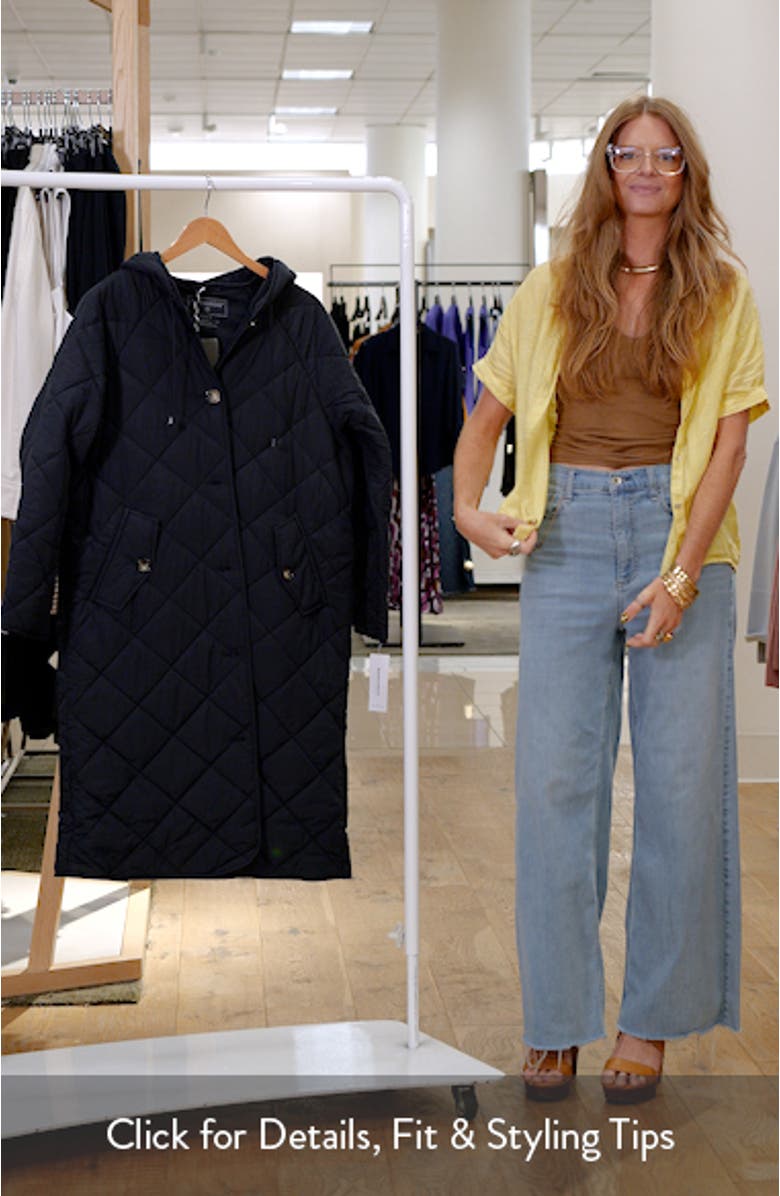 Hooded Quilted Longline Jacket, sales video thumbnail