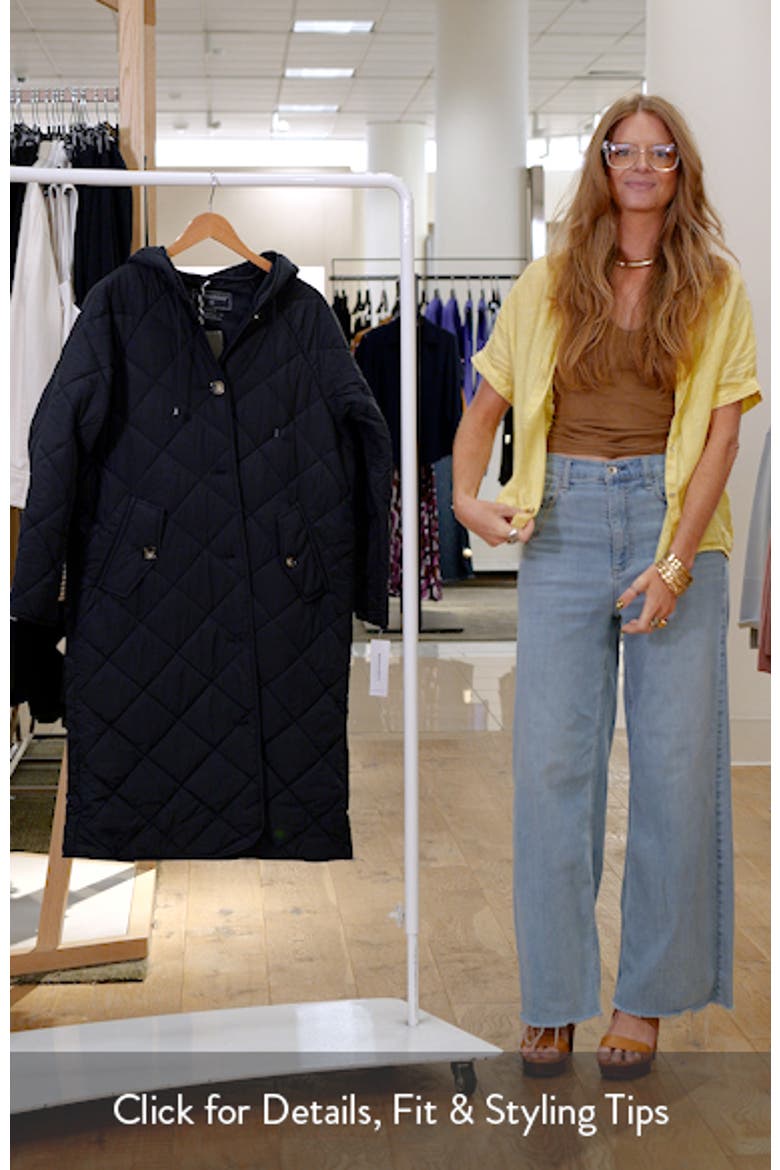 Hooded Quilted Longline Jacket video